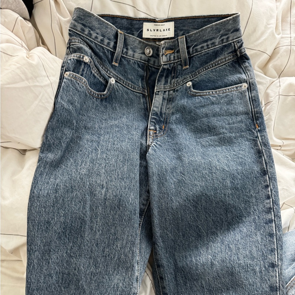 Slvrlake Grace Crop Double Yoke Denim size 24